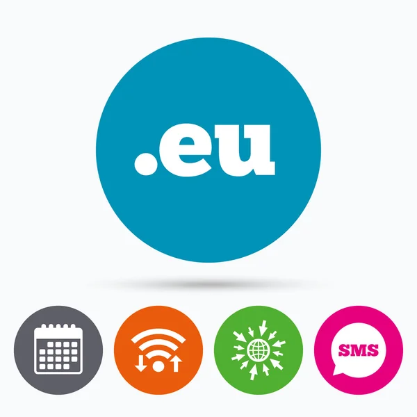 Domain eu Zeichen Symbol. — Stockvektor