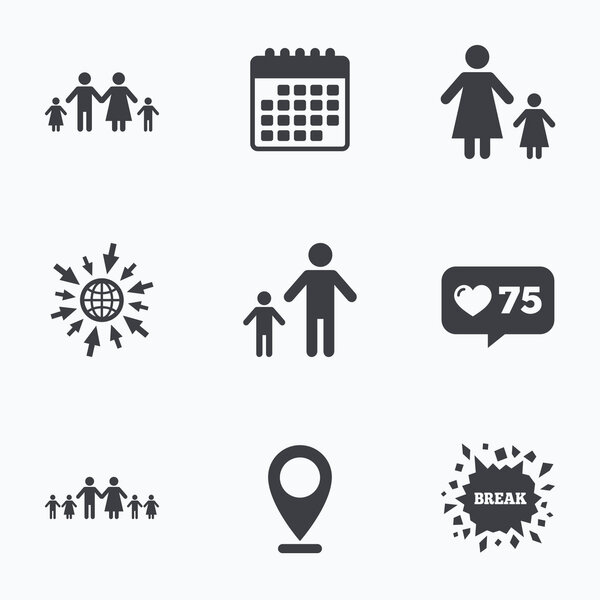 Семья с двумя детьми знак
. 