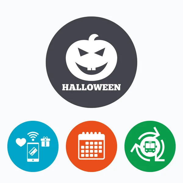 Halloweengresskartegnet ikon. Halloweenfest . – stockvektor