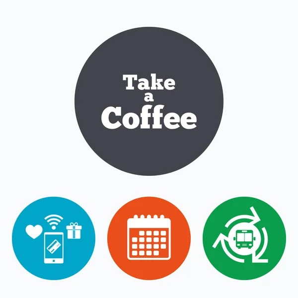 Take a Coffee sign icon. Coffee away symbol. — Stock Vector