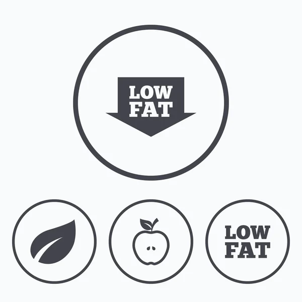 Low fat icons. — Stock Vector