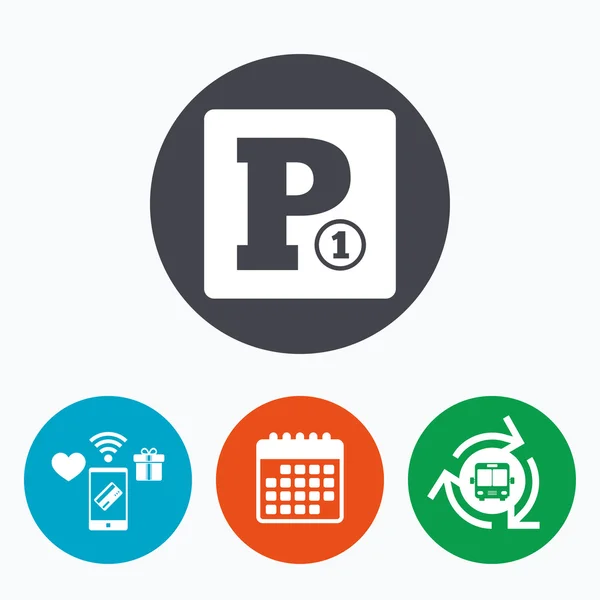 Betaald parkeren teken pictogram. auto parkeren symbool. — Stockvector