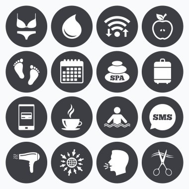 Spa, Kuaför simgeler. 