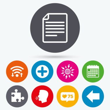 Artı daire ve bulmaca işaretleri. 