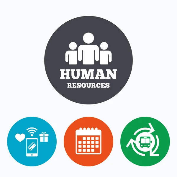 Human resources sign icon. HR symbol — Stock Vector