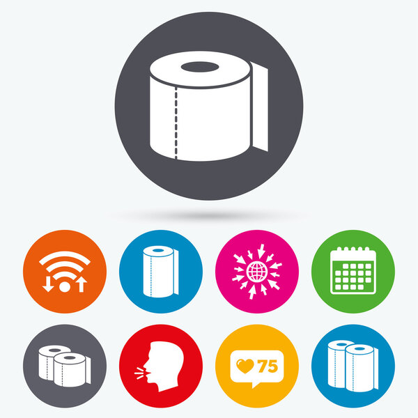 Иконки туалетной бумаги. Символы рулонов кухни
.