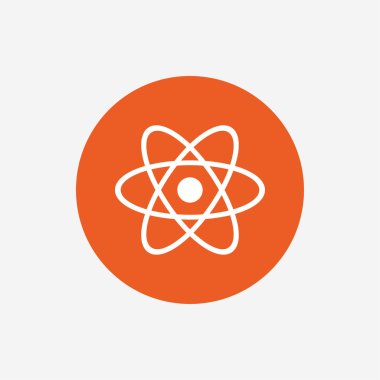 Atom işareti simgesi. Atom parçası sembol.