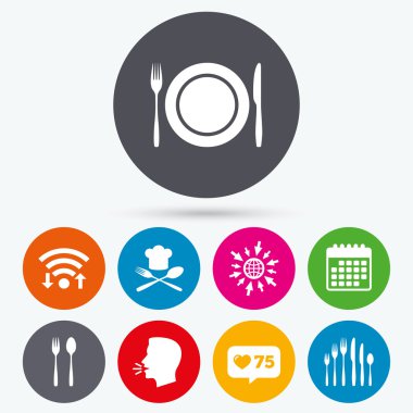 Tabak çanak çatal ile ve bıçaklar 