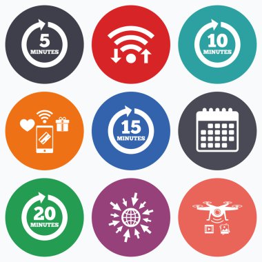 her birkaç dakika işaretler. 