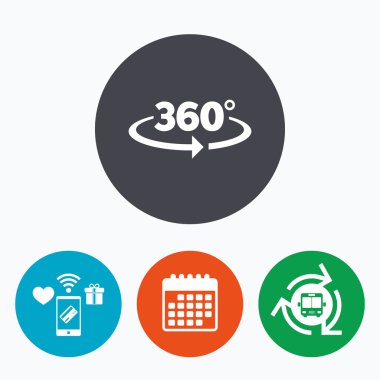 Açı 360 derece işaret simgesi. Geometri matematik sembolü