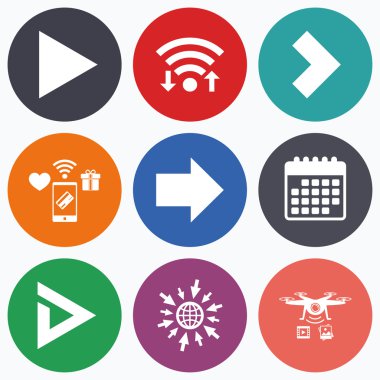 ok simgeleri. sonraki gezinme semboller işaretler.