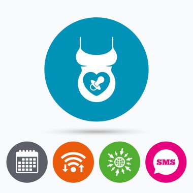 Hamile kadın gömlek işareti 