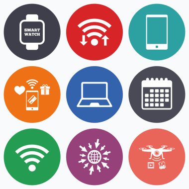 Defter ve akıllı telefon simgesi. 