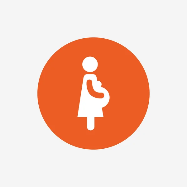 Ikona těhotná podepsat. těhotenství symbol. — Stockový vektor