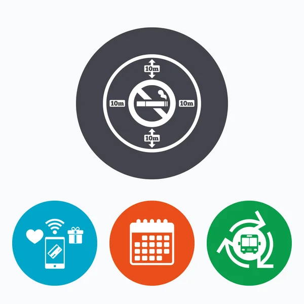 No fumar 10m señal de distancia — Archivo Imágenes Vectoriales
