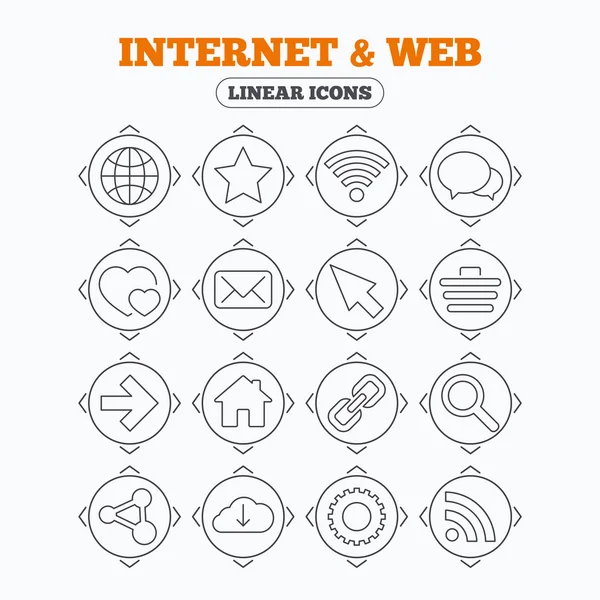 インターネットと web のアイコン. — ストックベクタ