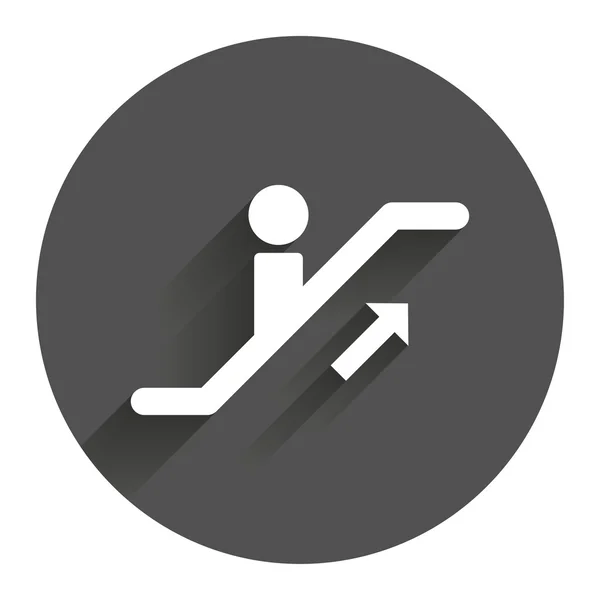 Eskalátor schodiště ikona. — Stockový vektor