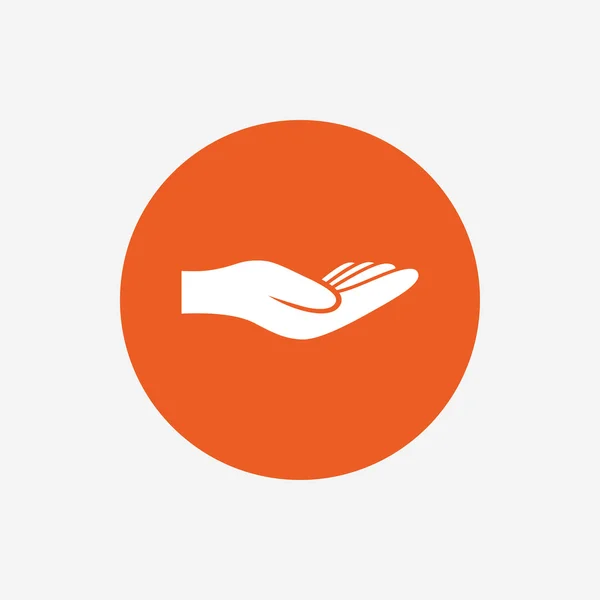 Donazione mano segno icona . — Vettoriale Stock