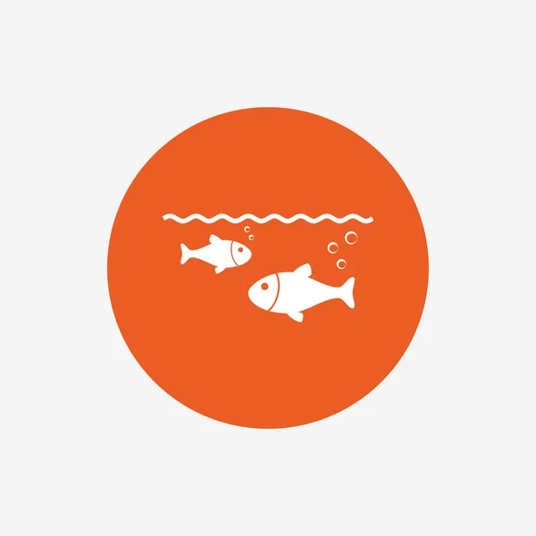 Fish in water sign icon. — Stock Vector