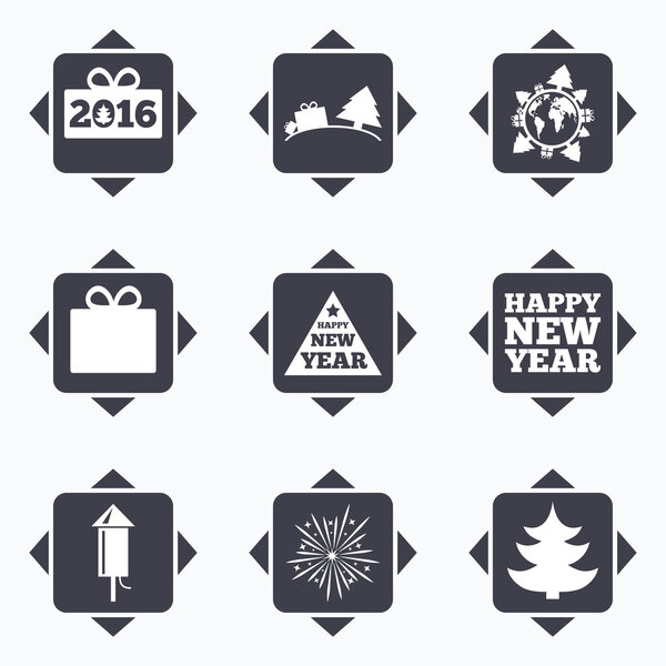 Christmas, new year icons.  