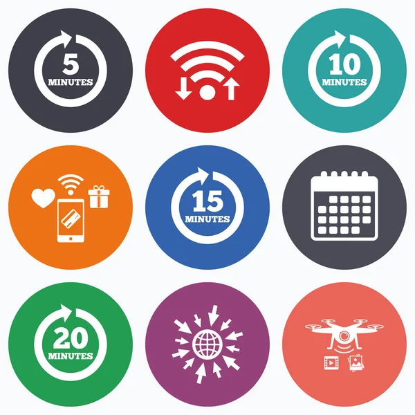 her birkaç dakika işaretler. 