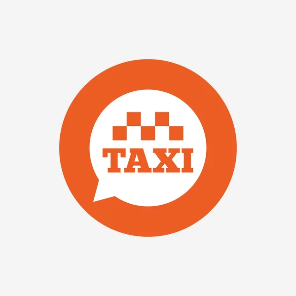 Taxi toespraak bubble teken — Stockvector
