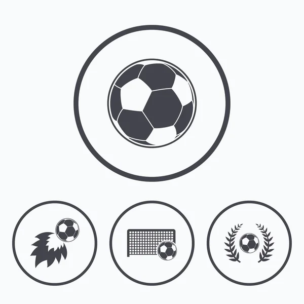 Football icons. Soccer ball sport. — Stock Vector