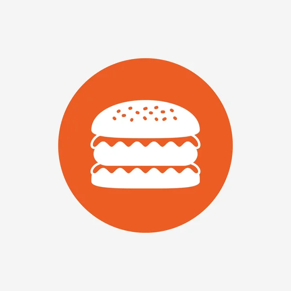 Icône de hamburger. Burger symbole alimentaire . — Image vectorielle
