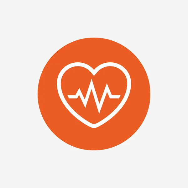 Heartbeat teken pictogram. cardiogram symbool. — Stockvector