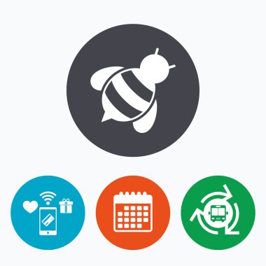 Arı işareti simgesi. Bal arısı veya API'larını sembolü.