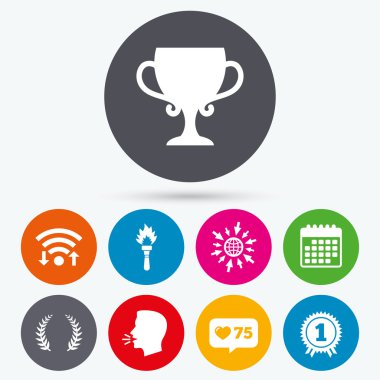 Birincilik Ödülü Kupası simgeler.  