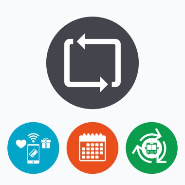 simge yineleyin. döngü sembolü. kayıt yenileme.