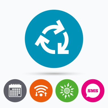 geri dönüşüm işareti simgesi. sembol azaltmak veya yeniden.