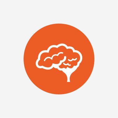 beyin işareti simgesi. Akıllı akıllı zihin.