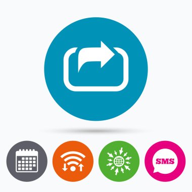 eylem işareti simgesi. sembol payı.