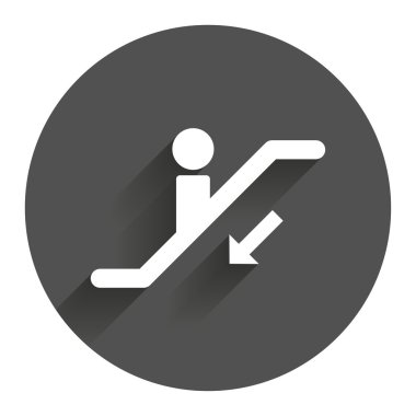 Yürüyen merdiven merdiven simgesi. 