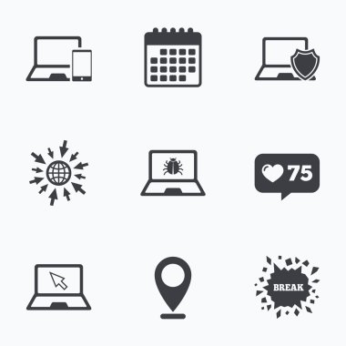 dizüstü dizüstü pc simgeler.  