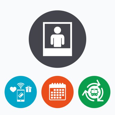 İnsan portre fotoğraf çerçevesi. 