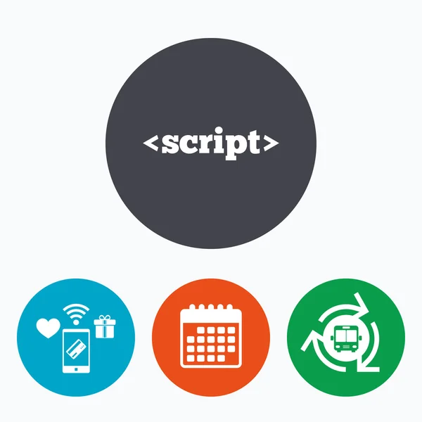 Script icône signe . — Image vectorielle