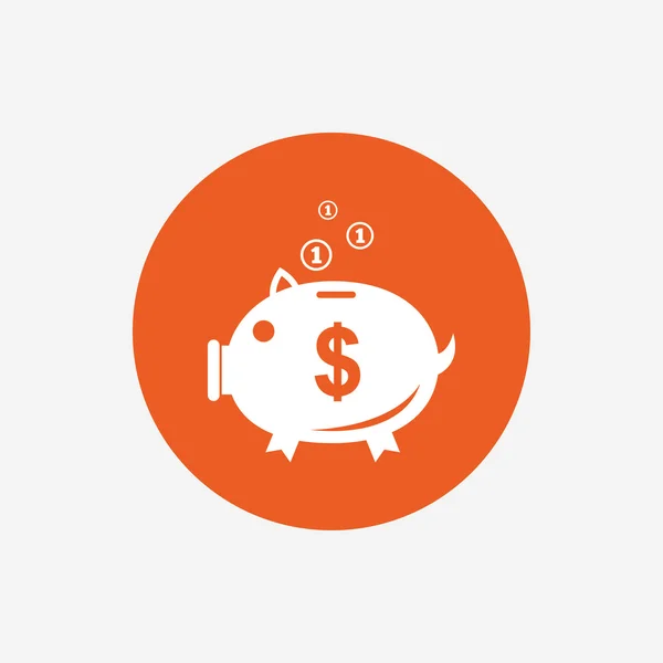 Piggy bank sign icon. — Stock Vector