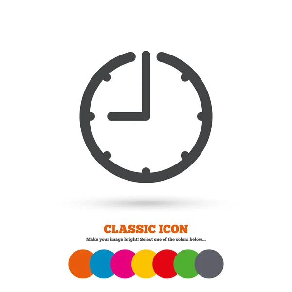 Clock time sign icon. — Stock Vector