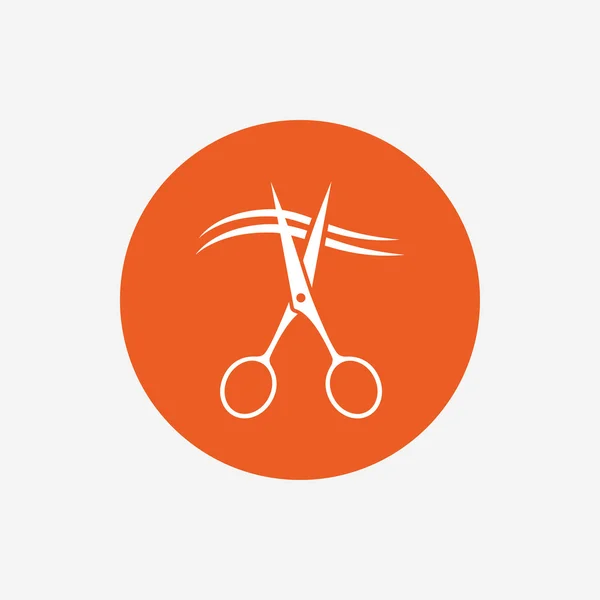 Scherenschnitt Haarschild-Symbol. Friseur-Symbol. — Stockvektor