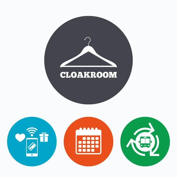 Cloakroom sign icon. — Stock Vector