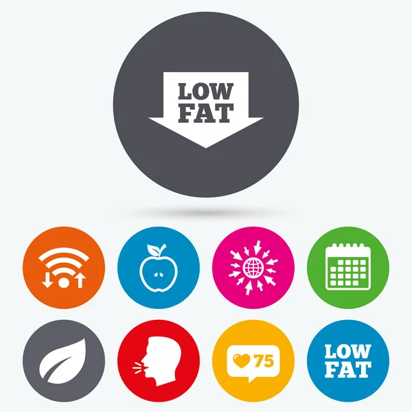 Low fat icons. — Stock Vector