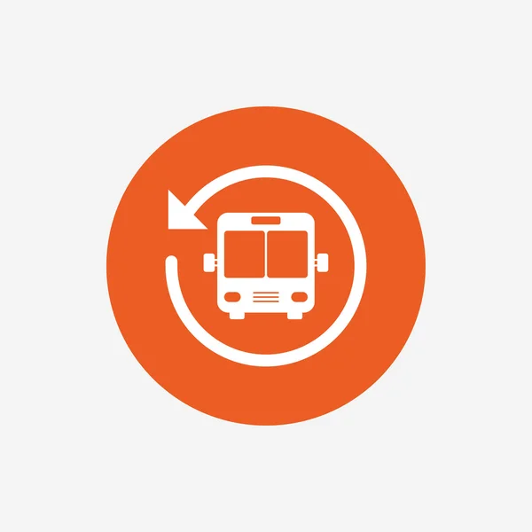 Bus shuttle pictogram. Openbaar vervoer stop symbool. — Stockvector