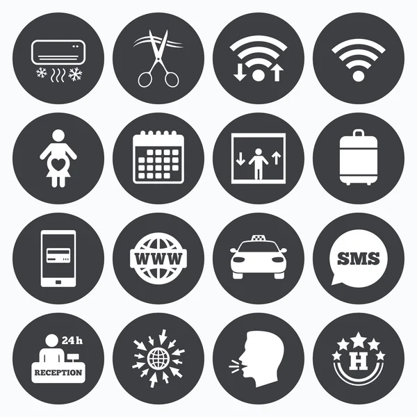 Otel, Oda Servisi simgeler. 