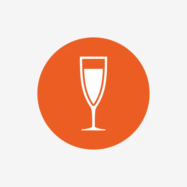 Glas champagne teken pictogram. Alcohol drinken. — Stockvector