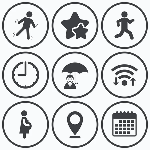 Şemsiye ile iş adamı. İnsan çalışan sembolü.