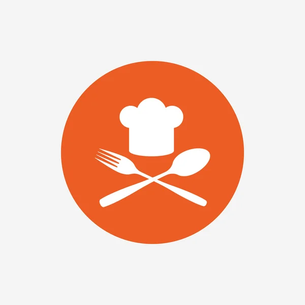 Chef chapeau signe icône . — Image vectorielle