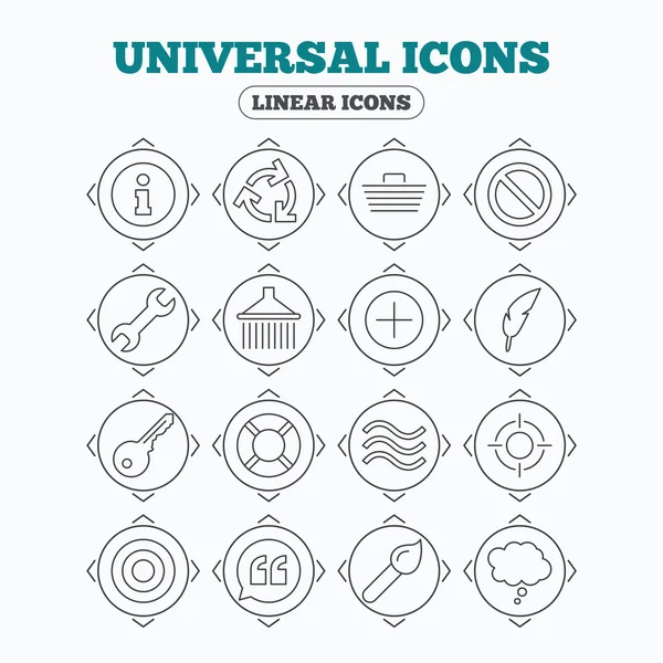 Universal icon. Information, shopping and shower — Stockvector